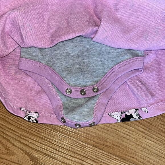 Disney Minnie Mouse 0-3 Months Pink and Gray Dress - Picture 3 of 5
